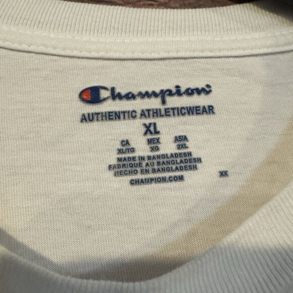 Champion XL White Long Sleeve T-Shirt Red Truck Texas Tech Graphic Country Fair - Picture 4 of 10